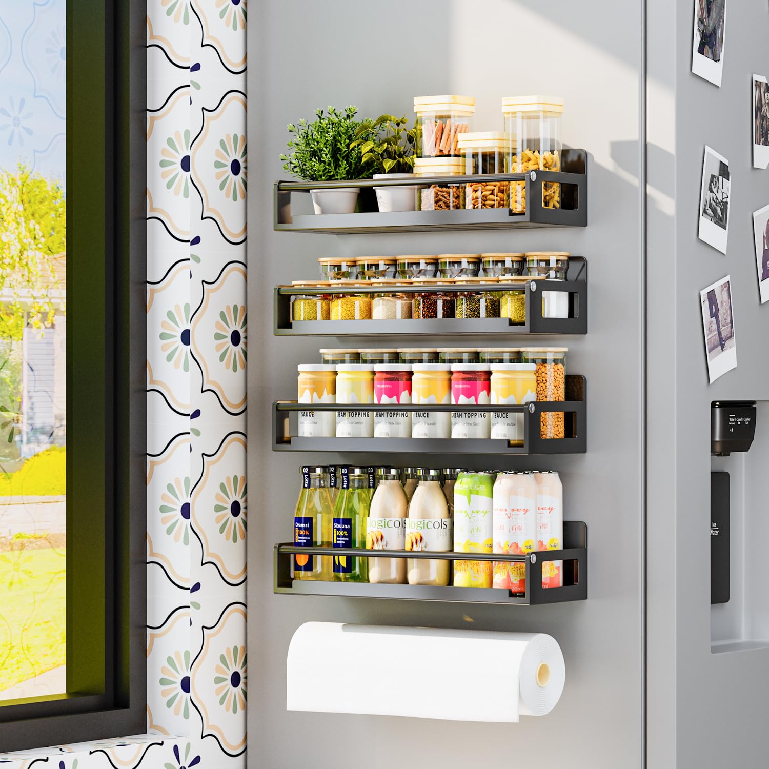 Magnetic Fridge Spice Rack Set